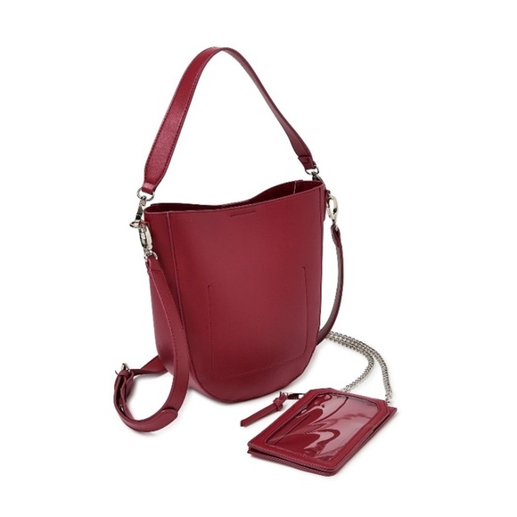 Time and Tru Handbags - Faux leather dark rhumba red crossbody hobo bag and matching cell-phone case